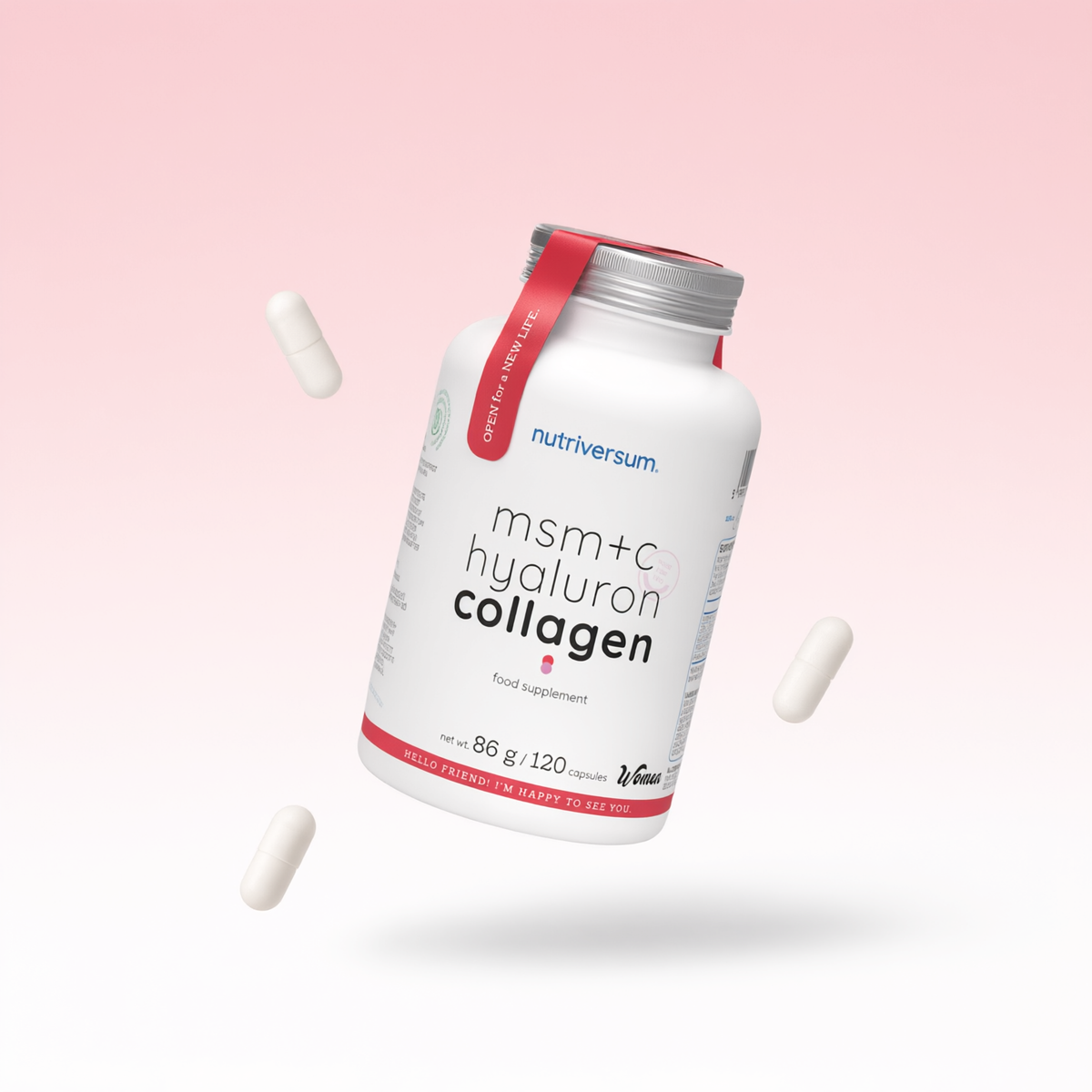 Nutriversum – MSM + C-vitamin + hialuronsav + kollagén – 120 kapszula, 2. termékfotó