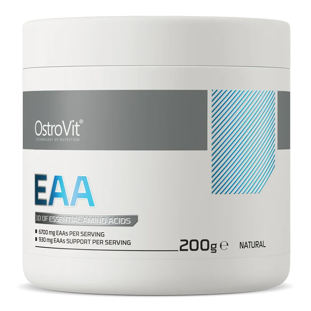 OstroVit EAA, Esszenciális aminosavak, Natúr, 200 g, elülső csomagolás