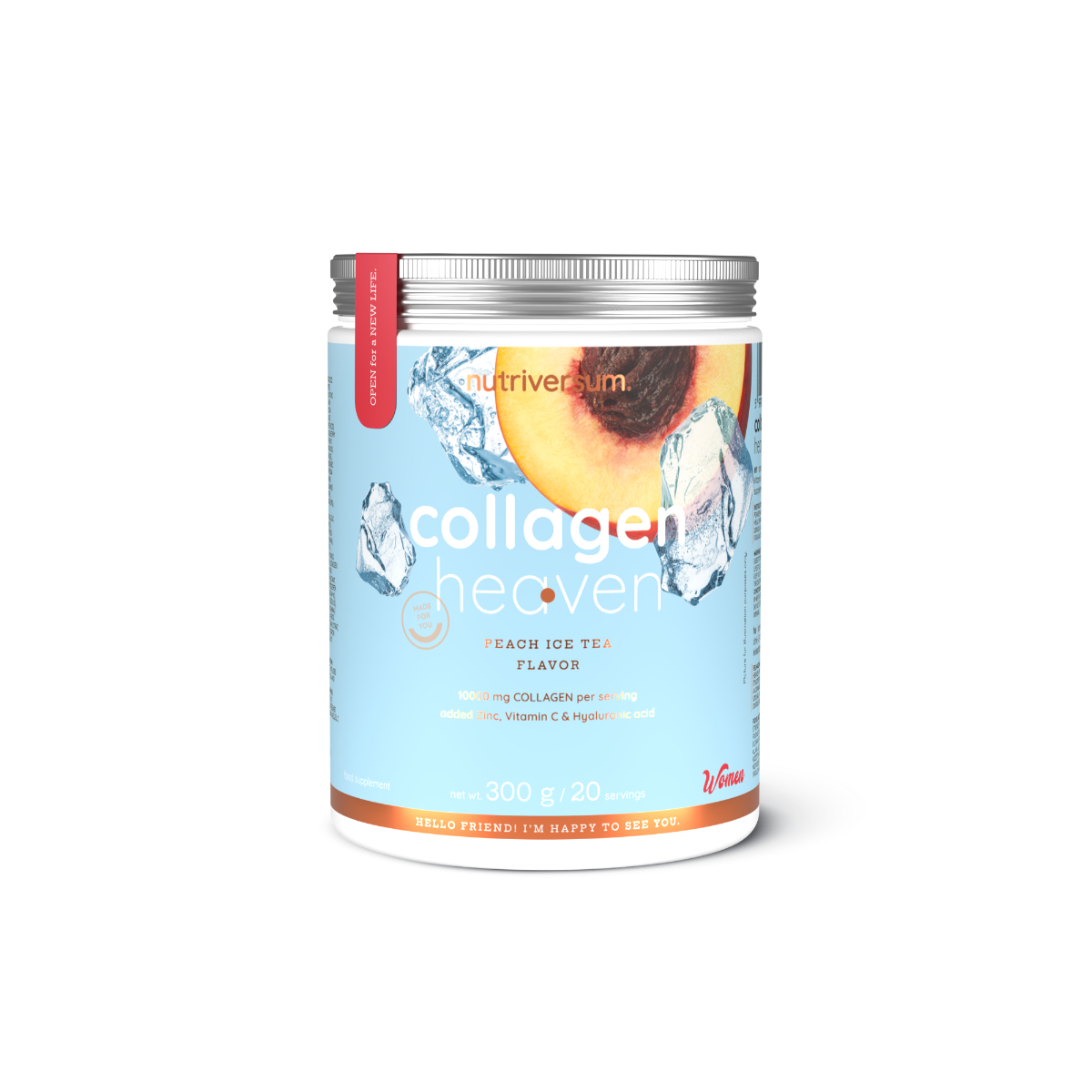 Nutriversum - Collagen Heaven kollagén por, barackos jeges tea – 300 g — Nutrio.hu