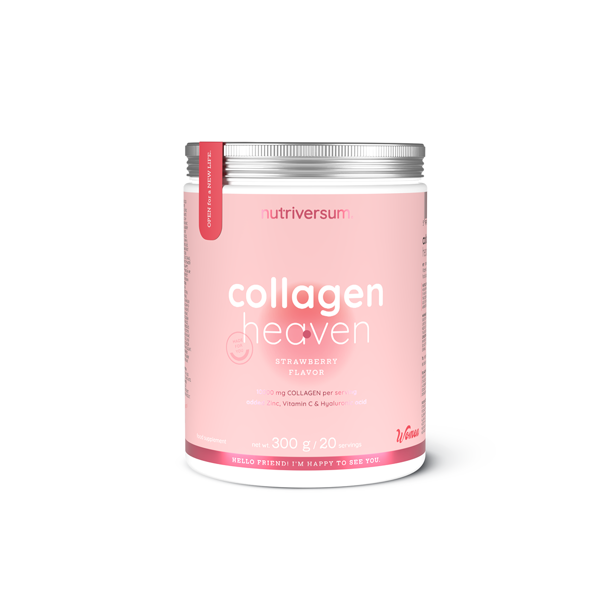 Nutriversum - Collagen Heaven kollagén por, eper – 300 g — Nutrio.hu