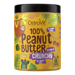 OstroVit Mogyoróvaj crunchy, 1000 g, 100% Peanut Butter, elülső csomagolás