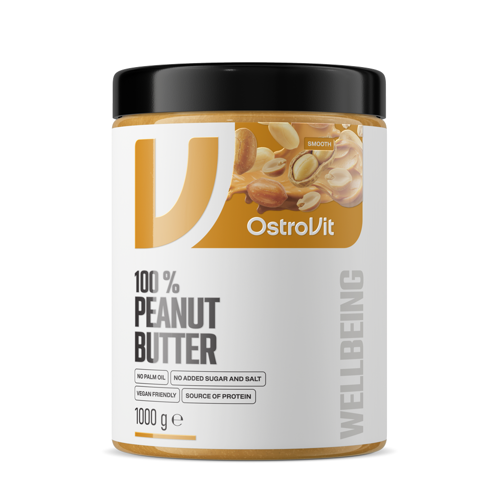 OstroVit - 100% Peanut Butter - Mogyoróvaj - Sima (smooth) - 1000 g