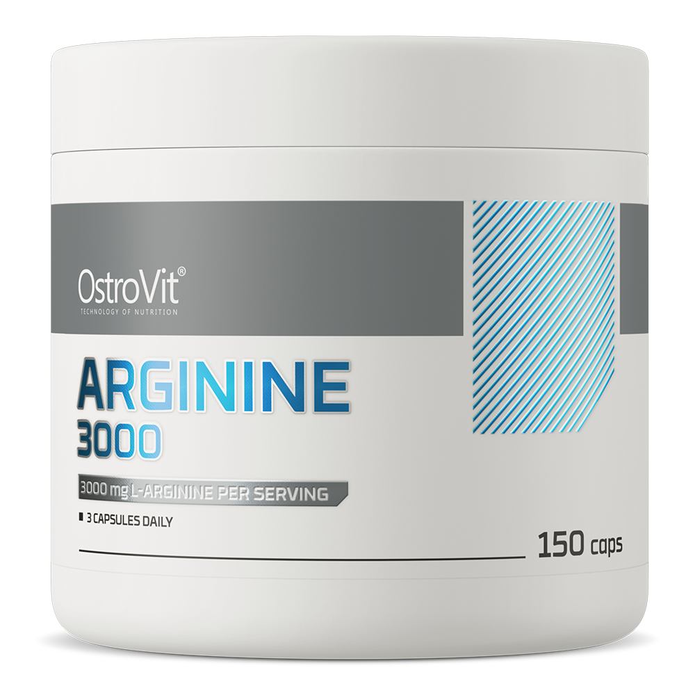 OstroVit L-arginin 3000 mg, 150 kapszula, L-Arginine, elülső csomagolás