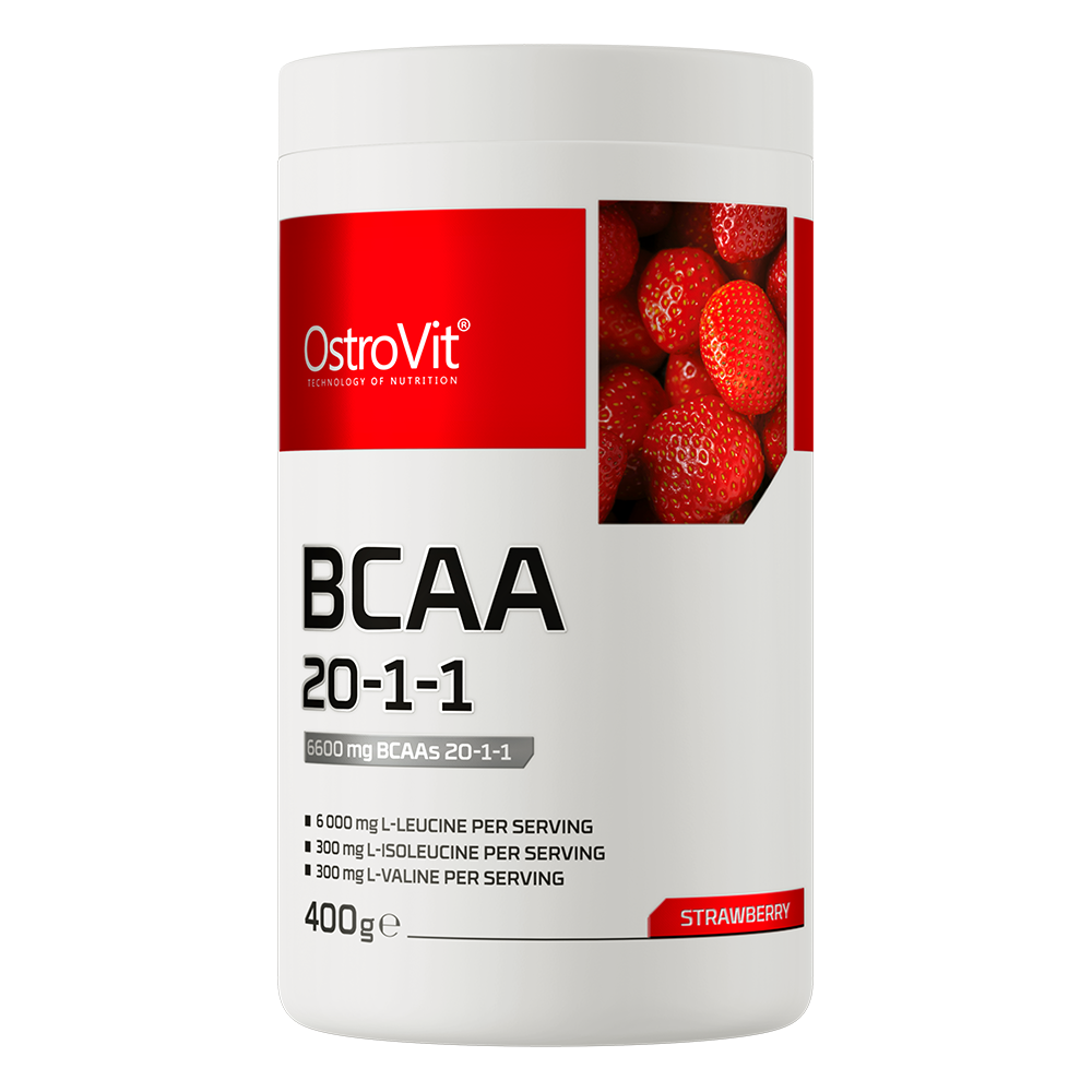 OstroVit - BCAA 20:1:1 – Krémes eper – 400 g