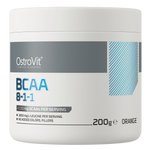 OstroVit BCAA 8-1-1 italpor, Narancs ízű, 200 g, elülső csomagolás