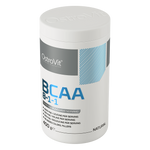 OstroVit BCAA 8-1-1 italpor, Ízesítetlen, 400 g, hátoldali címke és termékinformációk
