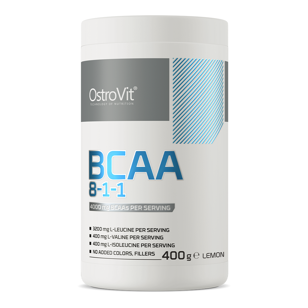 OstroVit BCAA 8-1-1 italpor, Citromos 400 g, elülső csomagolás