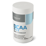 OstroVit BCAA 8-1-1 italpor, Citromos 400 g, hátoldali címke és termékinformációk