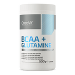 OstroVit BCAA + Glutamin por, Citrom ízű, 500 g, elülső csomagolás