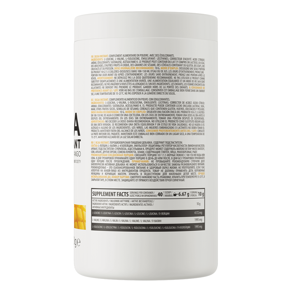 OstroVit - BCAA Instant - Mangó ízű – 400 g