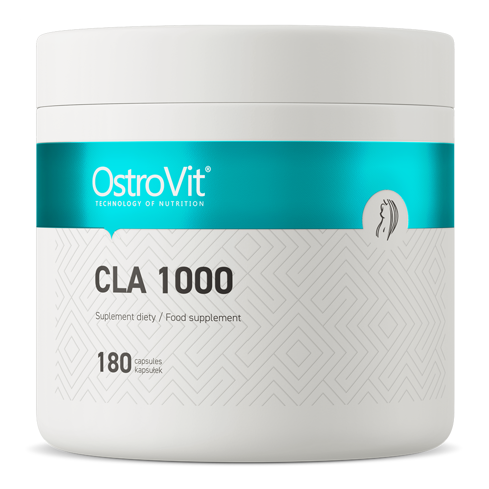 OstroVit CLA 1000 mg, 180 kapszula, Konjugált linolsav, elülső csomagolás