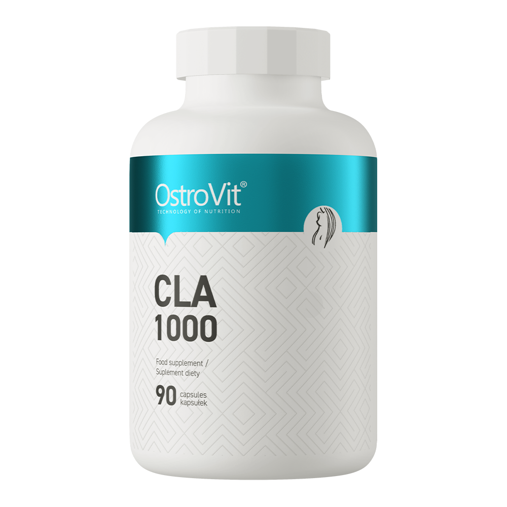 OstroVit CLA 1000 mg, 90 kapszula, Konjugált linolsav, elülső csomagolás