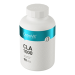 OstroVit CLA 1000 mg, 90 kapszula, Konjugált linolsav, hátoldali címke és termékinformációk