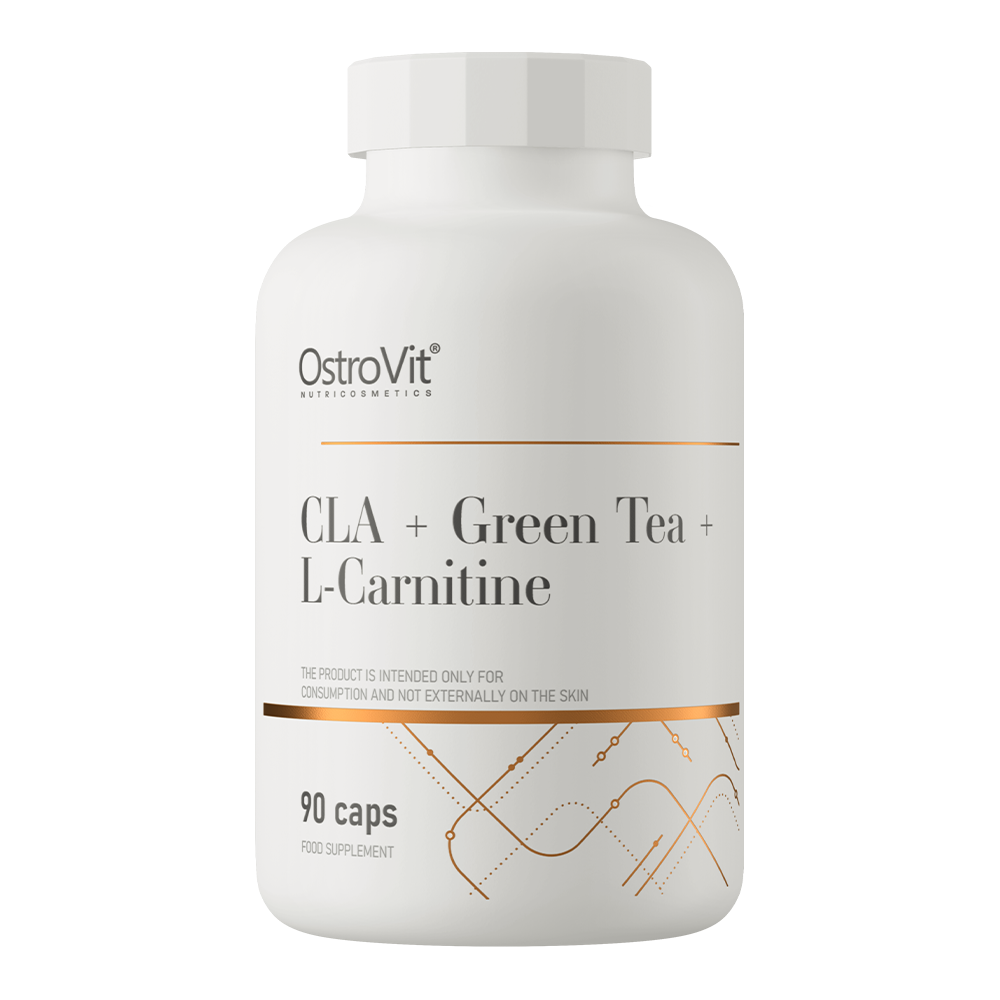 OstroVit CLA + Zöld tea + L-karnitin, 90 kapszula, elülső csomagolás