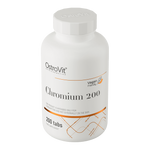 OstroVit Króm-pikolinát 200 µg vegán, 200 tabletta, Chromium, hátoldali címke és termékinformációk