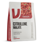 OstroVit Citrulline 360 g, eper ízű citrullin-malát por, csomagolás elölről
