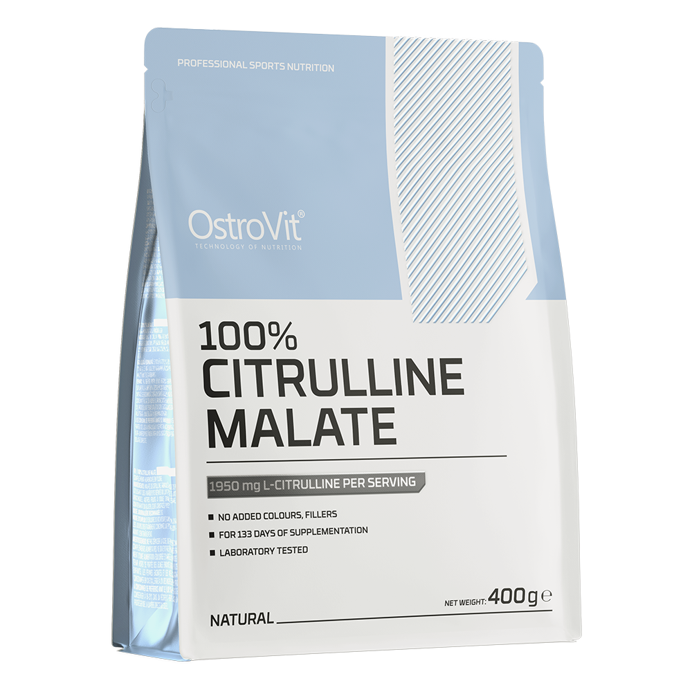 OstroVit Citrullin-malát por, 400 g, natúr ízű változat, elülső csomagolás