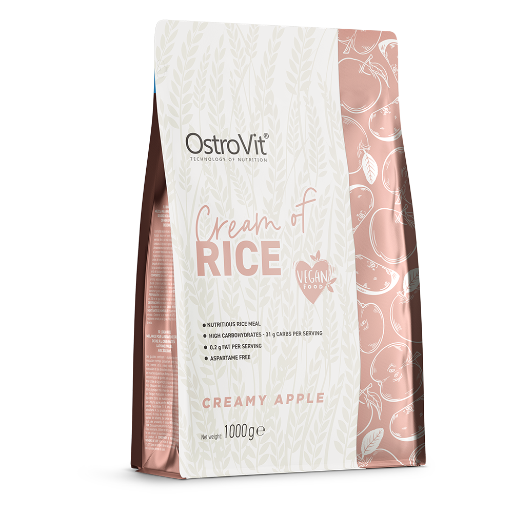 OstroVit Cream of Rice krémes alma ízű rizskása 1000 g, tasak elölnézet