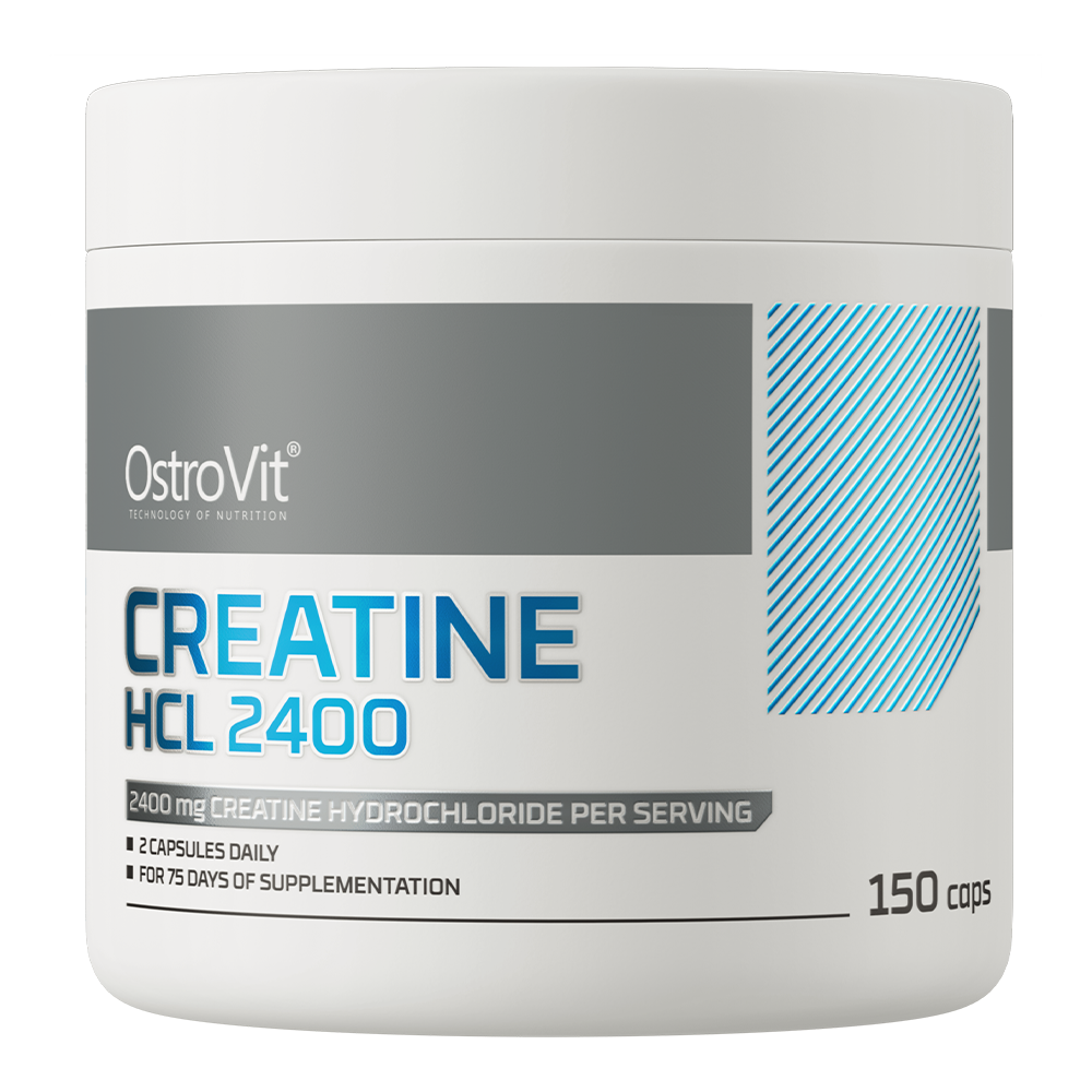 OstroVit Kreatin-hidroklorid (HCl), 150 kapszula, Creatine HCl, elülső csomagolás