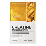 OstroVit Kreatin-monohidrát por, 1000 g, mangó ízű változat, hátoldali címke
