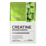 OstroVit Kreatin-monohidrát por, 1000 g, zöld alma ízű változat, hátoldali címke