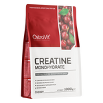 OstroVit Kreatin-monohidrát por, 1000 g, cseresznye ízű változat, elülső csomagolás