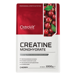 OstroVit Kreatin-monohidrát por, 1000 g, cseresznye ízű változat, hátoldali címke