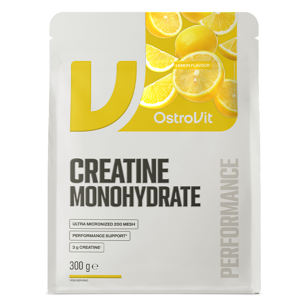 OstroVit - Kreatin-monohidrát por – Citrom – 300 g