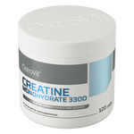 OstroVit Kreatin-monohidrát 3300 mg, 120 kapszula, Creatine Monohydrate, hátoldali címke és termékinformációk