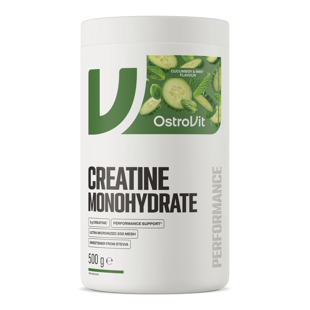 OstroVit Kreatin-monohidrát por uborka-menta 500 g