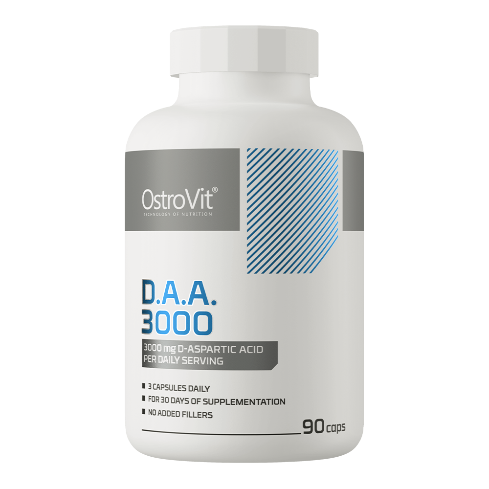 OstroVit D-aszparaginsav 3000 mg, 90 kapszula, DAA, elülső csomagolás
