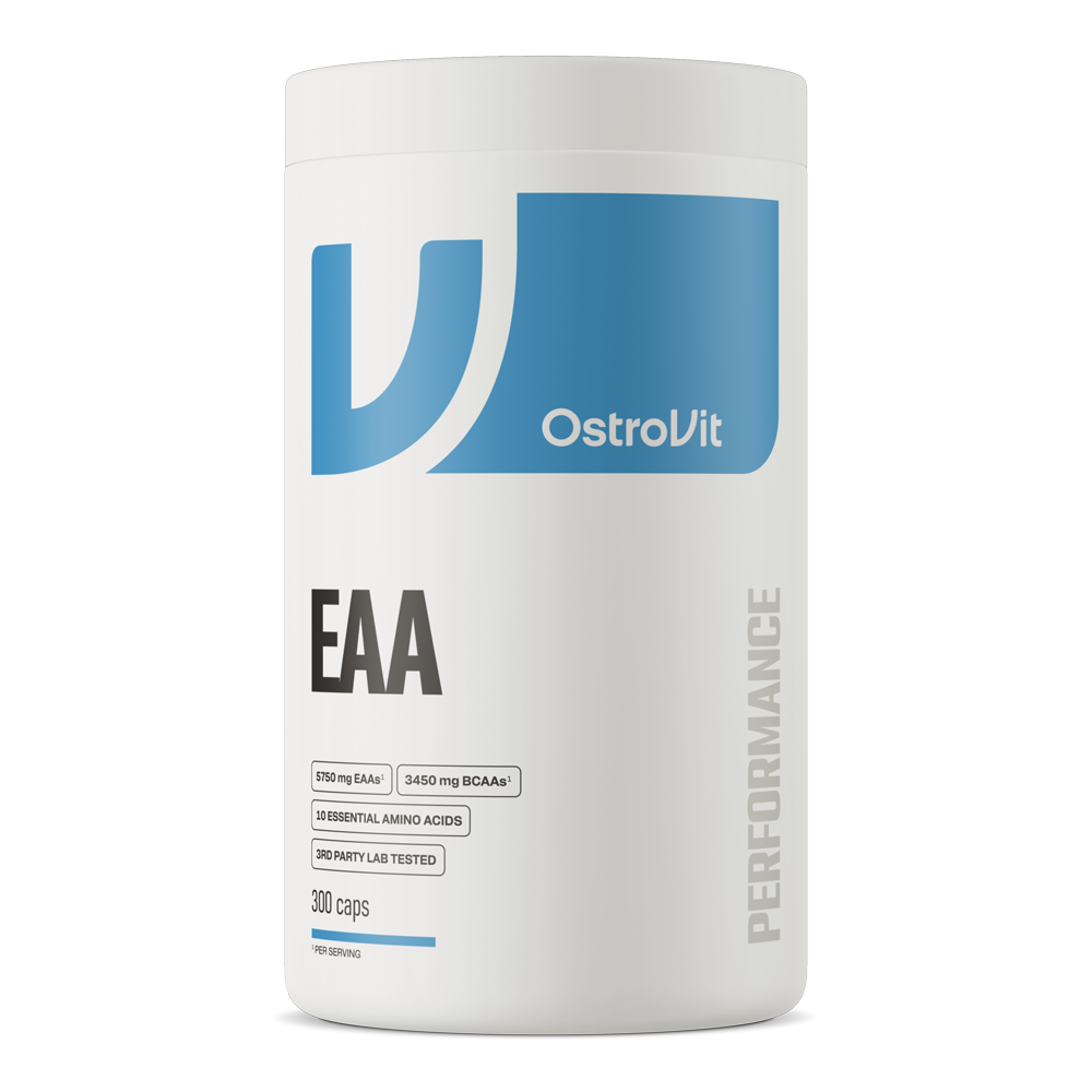 OstroVit EAA 5750 mg 300 kapszula, Essential Amino Acids, elülső csomagolás