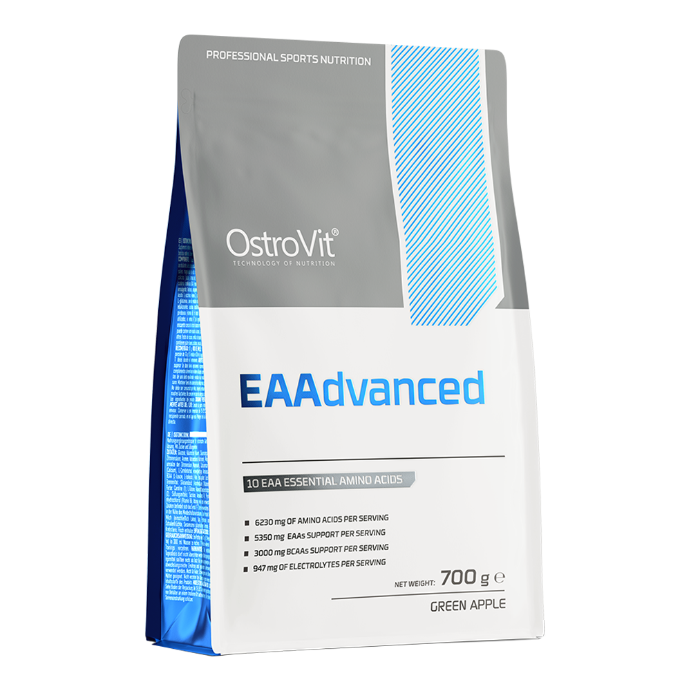 OstroVit EAA Advanced por, Zöldalma ízű, 700 g, EAAdvanced, elülső csomagolás