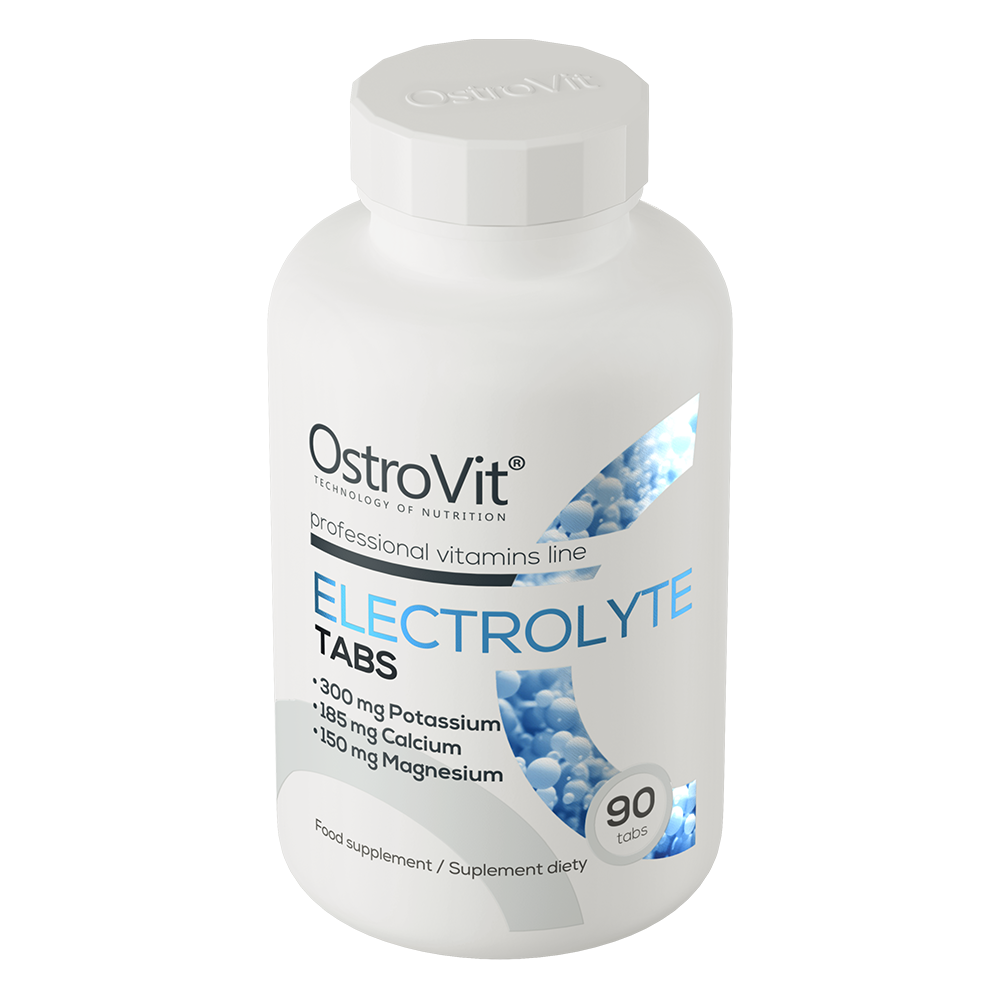 OstroVit Elektrolit, 90 tabletta, Electrolyte, hátoldali címke és termékinformációk