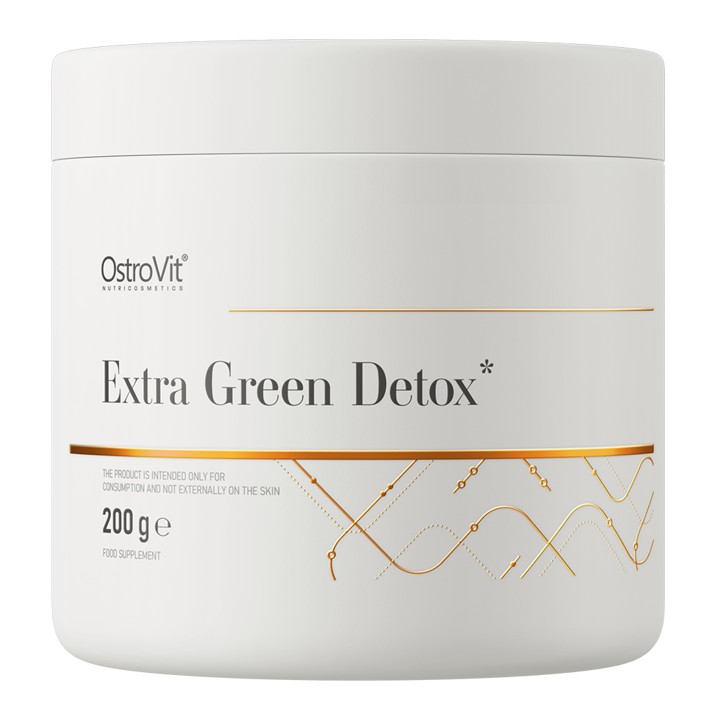 OstroVit Zöld superfood por, 200 g, Extra Green Detox, elülső csomagolás