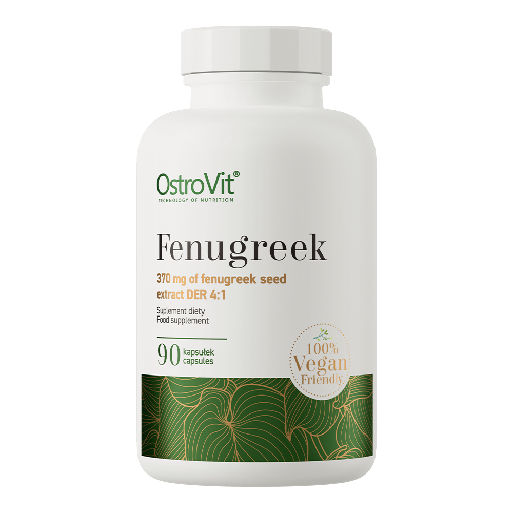 OstroVit Fenugreek görögszénamag-kivonat, 90 vegán kapszula – doboz elölnézet