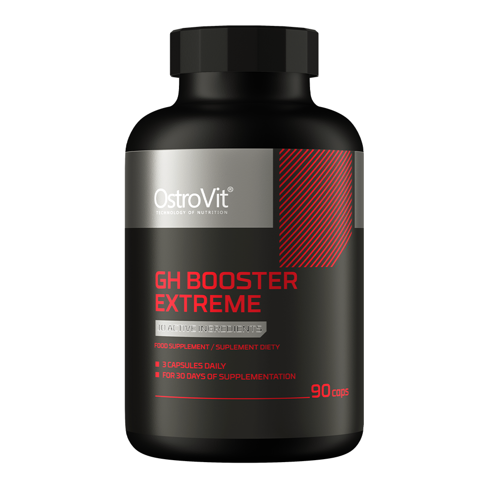 OstroVit GH Booster Extreme, 90 kapszula, Pre-Workout Complex, elülső csomagolás