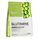OstroVit L-glutamin por, Zöld alma, 500 g, L-Glutamine, elülső csomagolás