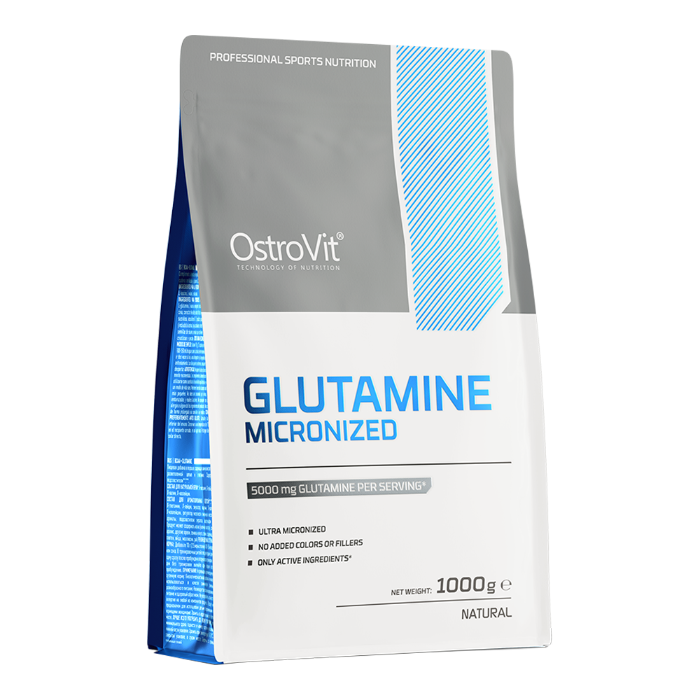 OstroVit L-glutamin por, Ízesítetlen, 1000 g, L-Glutamine, elülső csomagolás
