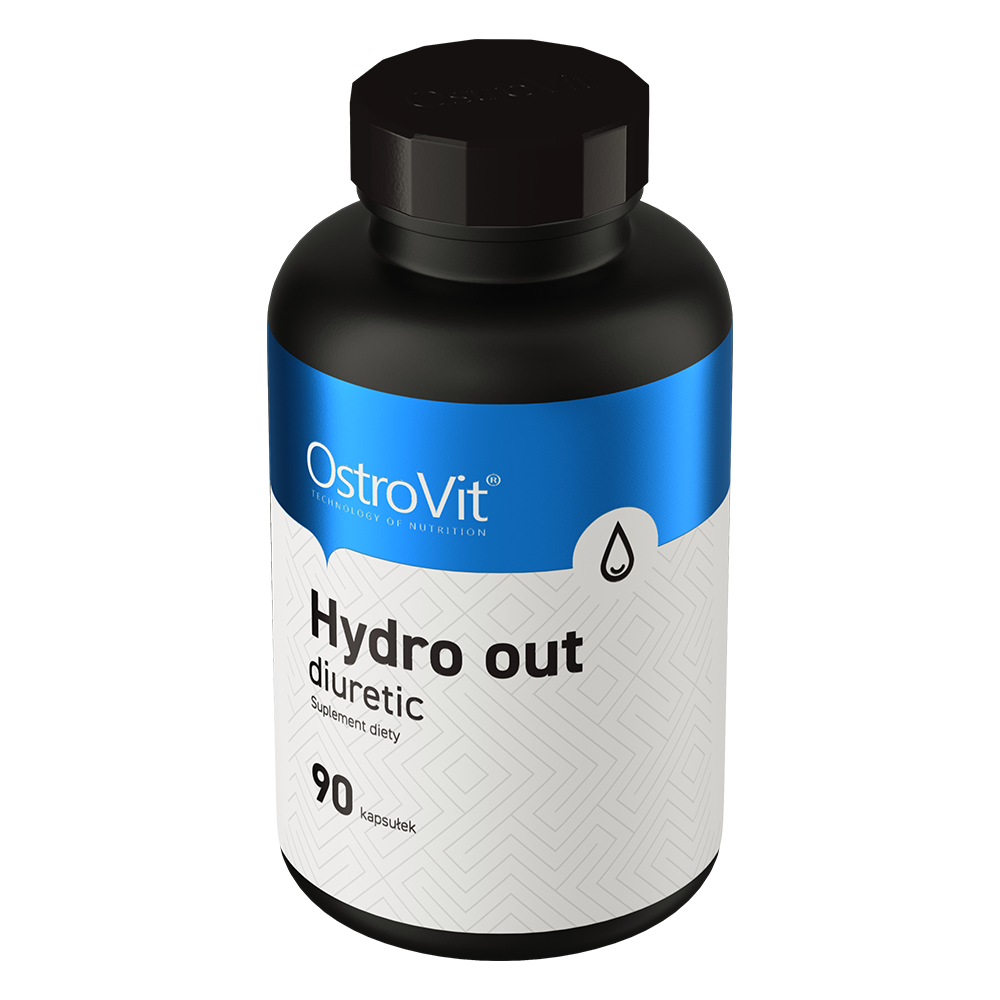 OstroVit Hydro Out, 90 kapszula, hátoldali címke és termékinformációk