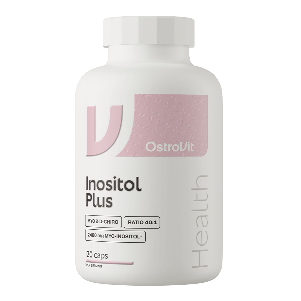OstroVit Inositol Plus, Myo & Chiro Inositol + folát, 120 kapszula, elülső csomagolás