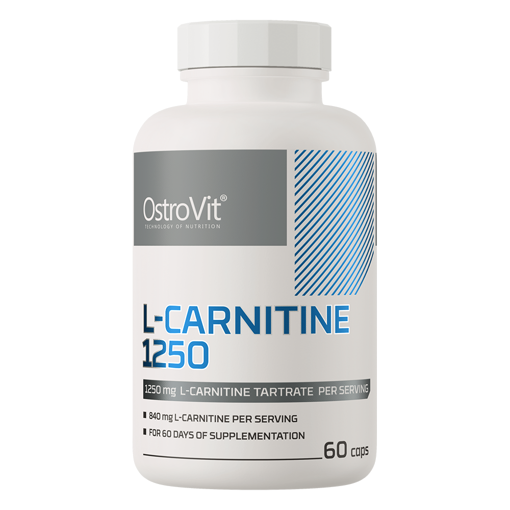 OstroVit L-karnitin 1250 mg, 60 kapszula, L-Carnitine, elülső csomagolás