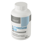 OstroVit L-tirozin 600 mg, 120 kapszula, L-Tyrosine, hátoldali címke és termékinformációk