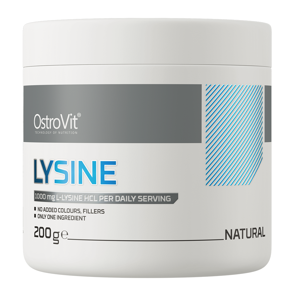 OstroVit L-lizin por, 200 g, L-Lysine, elülső csomagolás