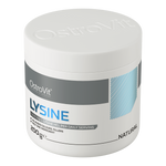 OstroVit L-lizin por, 200 g, L-Lysine, hátoldali címke és termékinformációk