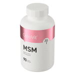 OstroVit MSM 1000 mg, 90 tabletta, Methylsulfonylmethane, hátoldali címke és termékinformációk