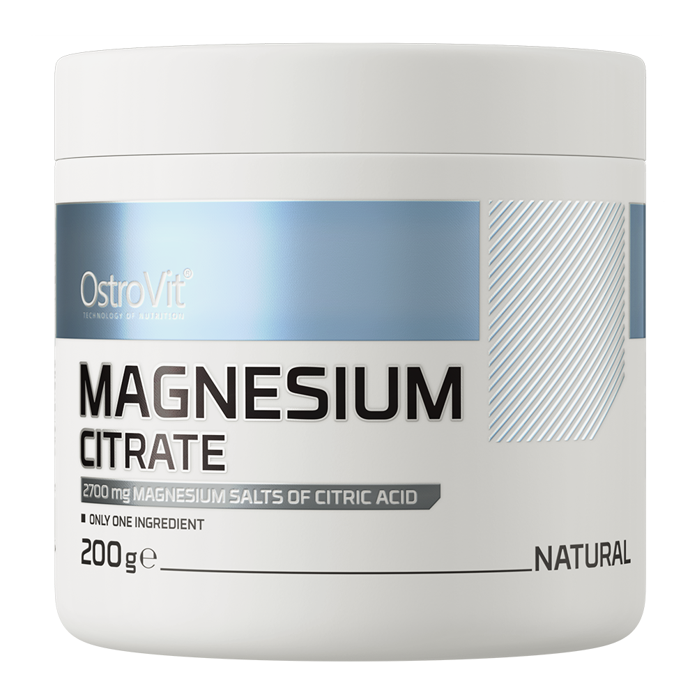 OstroVit Magnézium-citrát por, 200 g, Magnesium Citrate, elülső csomagolás