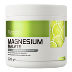 OstroVit Magnézium-malát por, Lime ízű, 120 g, Magnesium Malate, elülső csomagolás