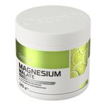 OstroVit Magnézium-malát por, Lime ízű, 120 g, Magnesium Malate, hátoldali címke és termékinformációk