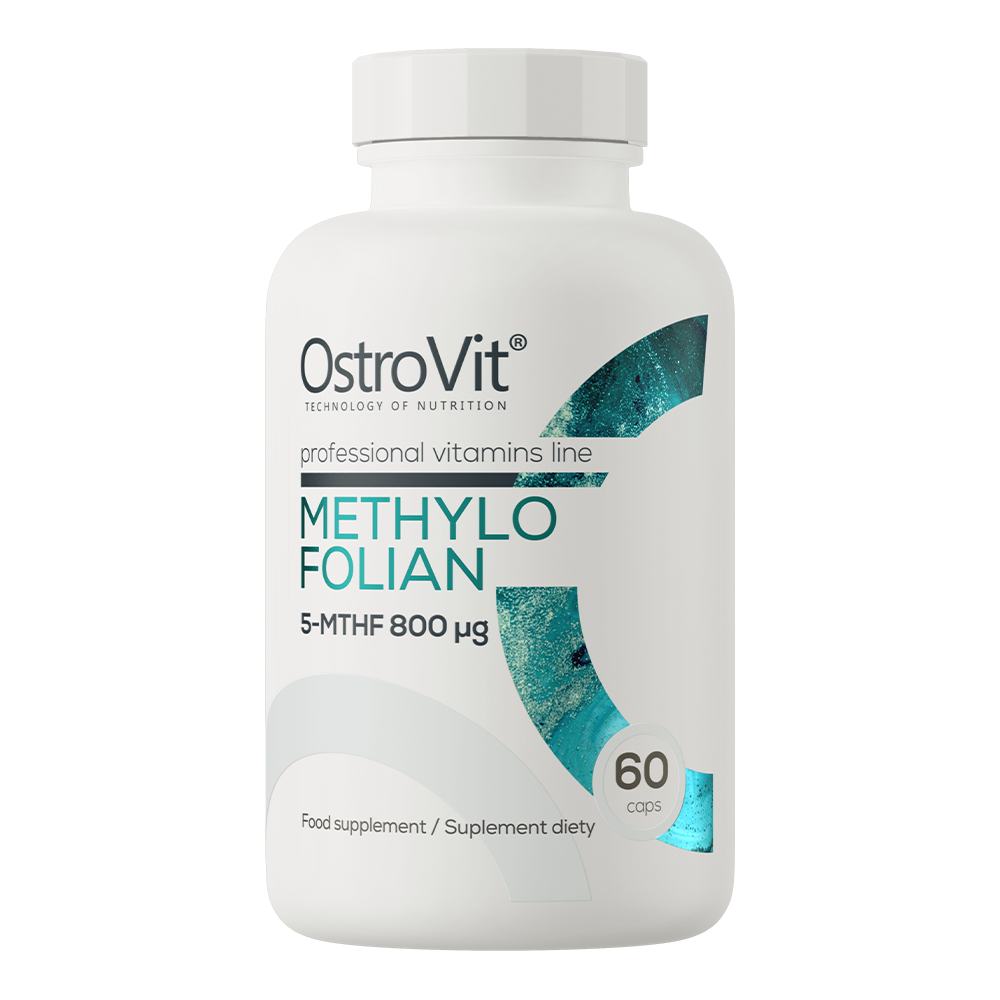 OstroVit Folát 800 µg, 60 kapszula, Methylfolate 5-MTHF, elülső csomagolás